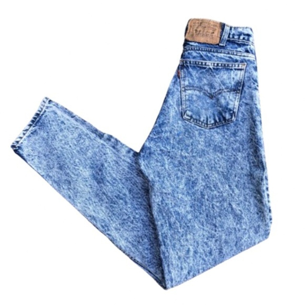 Levi's 550 Orange Tab Vintage 80's USA Made Acid Wash Denim Jeans 28x33